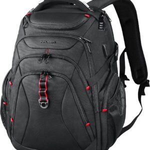 KROSER Travel Laptop Backpack 17.3 Inch XL Computer Backpack with Hard Shell Saferoom RFID Pockets Water-Repellent Business College Daypack Stylish Bag for Men\/Women-Black