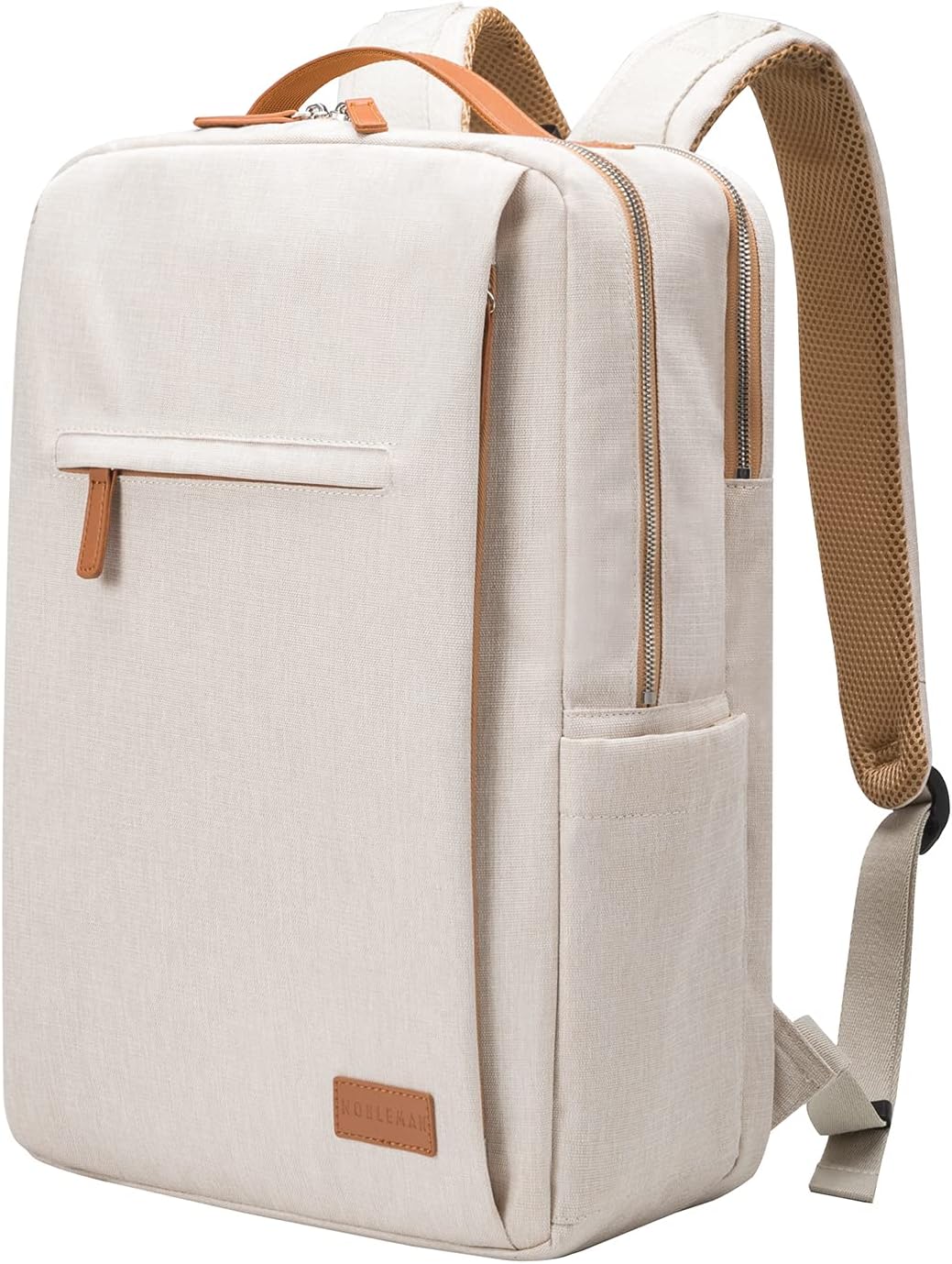 NOBLEMAN Best Laptop Backpack for Women, Professional Adult Office Commuter Womens Computer Backpack, Luxury Lightweight Carry on Travel Personal Item Bag For Airlines Fits 16 Laptop (Beige Plus) - Image 9