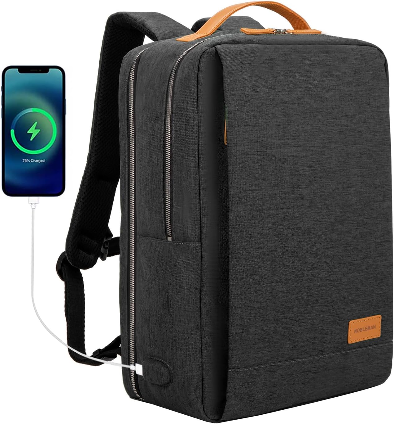 NOBLEMAN Best Laptop Backpack for Women, Professional Adult Office Commuter Womens Computer Backpack, Luxury Lightweight Carry on Travel Personal Item Bag For Airlines Fits 16 Laptop (Beige Plus) - Image 14